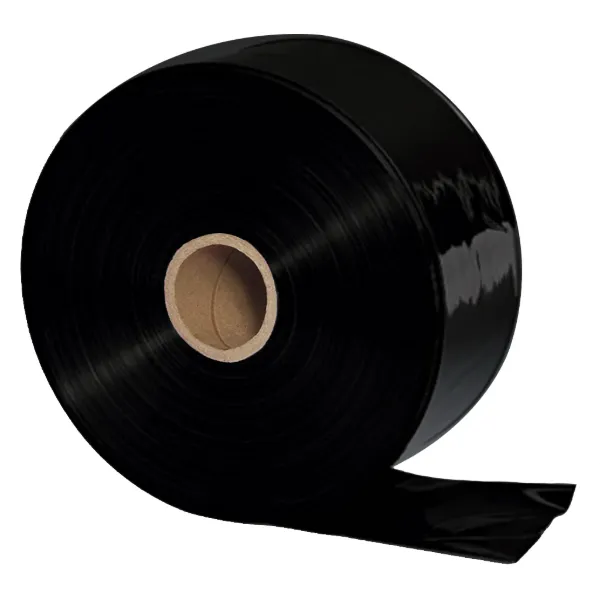 Poly Tubing - Gusset Black PTG 18IN x 6IN Gusset 4MIL 50LB