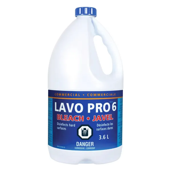 Cleaner - Bleach Sodium Hypochlorite 6% 0440154 3.6L Jug 6/CS