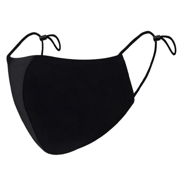 Face Mask - Reusable w/ Adjustable Ear Loops Black 19 cm x 12.5 cm One Size 500/CS