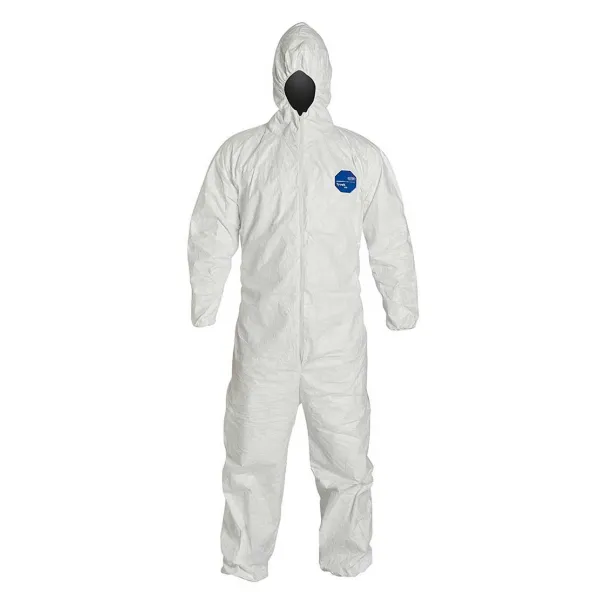 Coverall - Hood, Elastic Wrist & Ankle, Zipper Closure White TY127S 2X-Large 25/CS