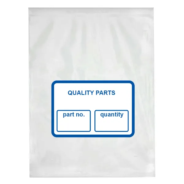 Bags Poly - Parts Clear/White & Blue Block PPB 4INx6IN 2MIL 2500/CS
