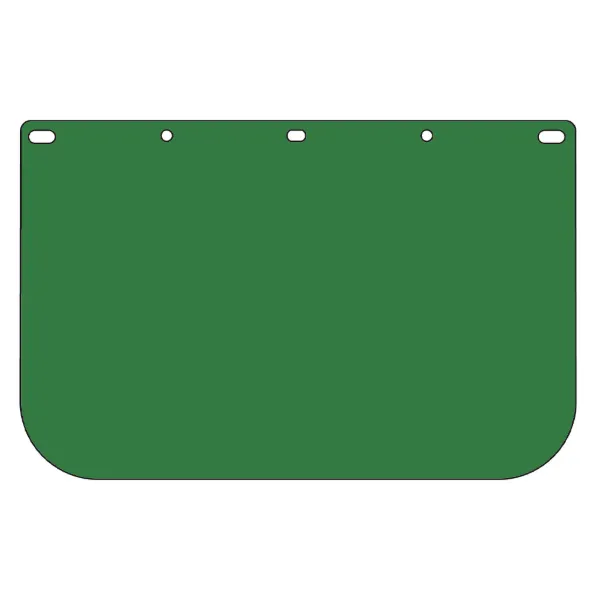 Face Shield Visor - High Performance Die Cut Window Green EP1015PG40 10IN x 15-1/2IN 1/CS