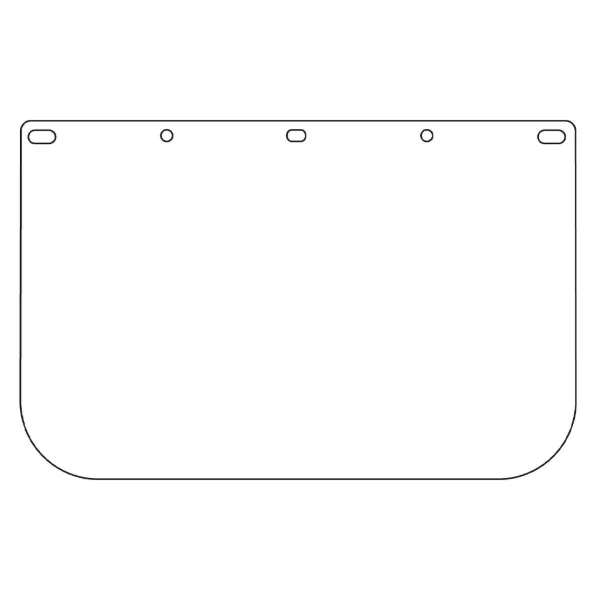Face Shield Visor - High Performance Die Cut Window Clear EP1015/40 10INx15-1/2IN 1/CS