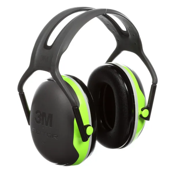 Earmuffs - PELTOR™ X Series Over-the-Head Black/Green X4A 10/CS