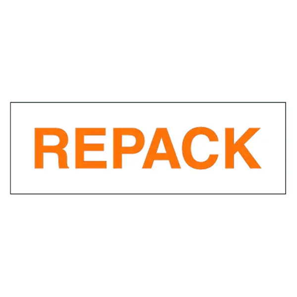 Packaging Tape Printed - "Repack" Orange/White PP4866RO 48MM x 66M 1.2MIL 36/CS