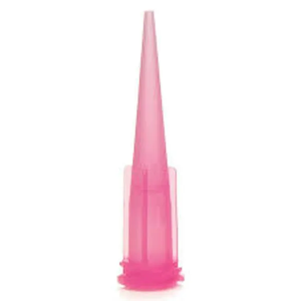 Dispense Needle - HDPE Tapered Tip, Helical Thread & UV Light Block Pink 98391 1.25IN 20G 50/PK 1