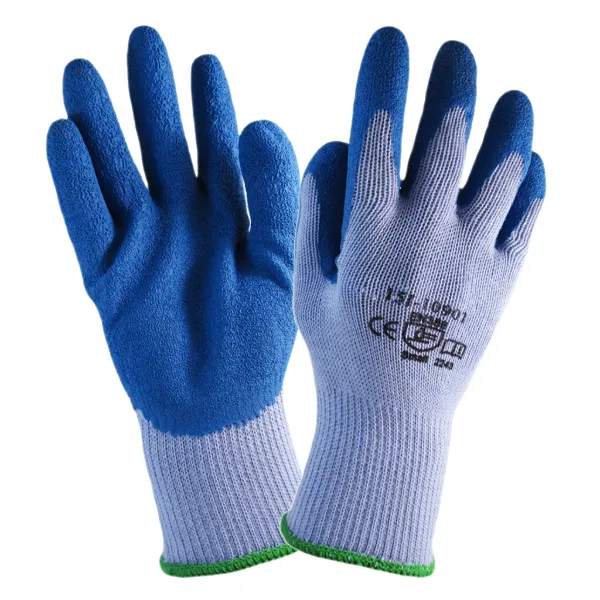 Gloves - Rubber Wrinkled Palm Coated Blue/Grey 15I-10901 Small 12/PR