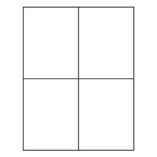 Labels - Laser Sheets White LS-4A 4.25INx5.5IN 4/SHEET 2000/BX