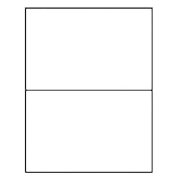 Labels - Laser Sheets White LS-2A 8.5INx5.5IN 2/SHEET 1000/BX