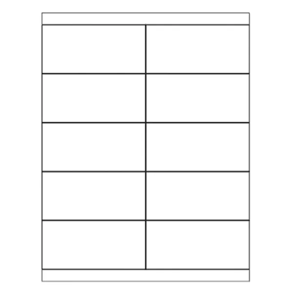 Labels - Laser Sheets White LS-10A 4.25IN x 2IN 10/SHEET 250/BX
