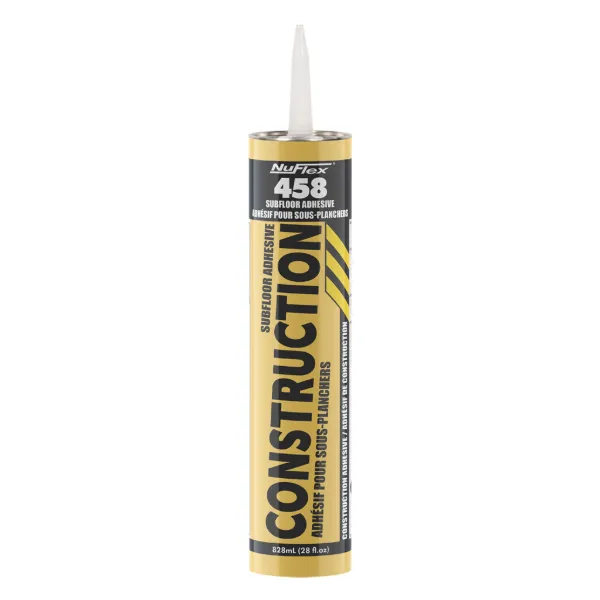 Adhesive - NuFlex® Construction All Weather Subfloor Tan 458 828ML CARTRIDGE 12/CS