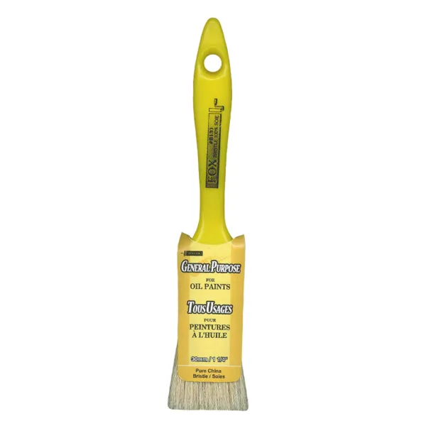 Flat Brush - Pure China Bristle Yellow B130 30MMx51MM 13MM 20/PK 400/CS