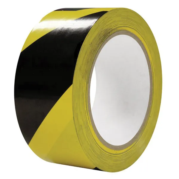 PVC Tape - Lane Marking Striped Safety Black/Yellow LMT 12MMx33M 6MIL 24/CS