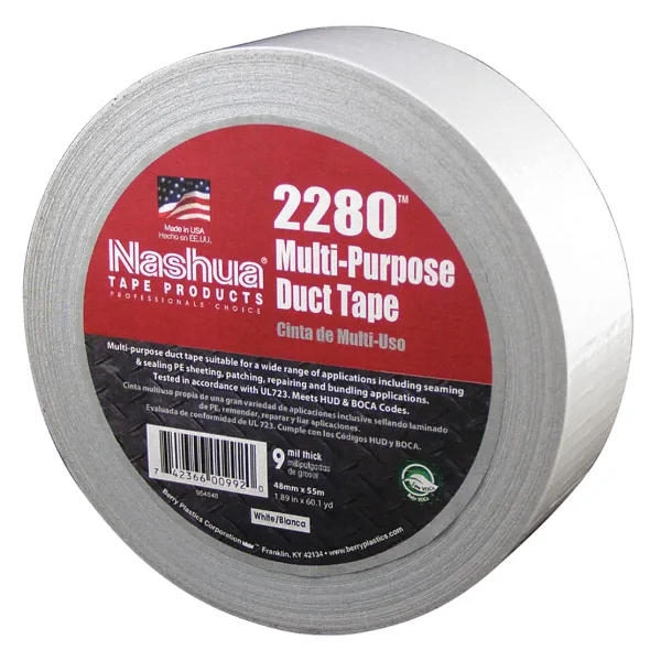 Cloth Duct Tape - Polyethylene Coated White 2280 24MMx55M 9MIL 48/CS