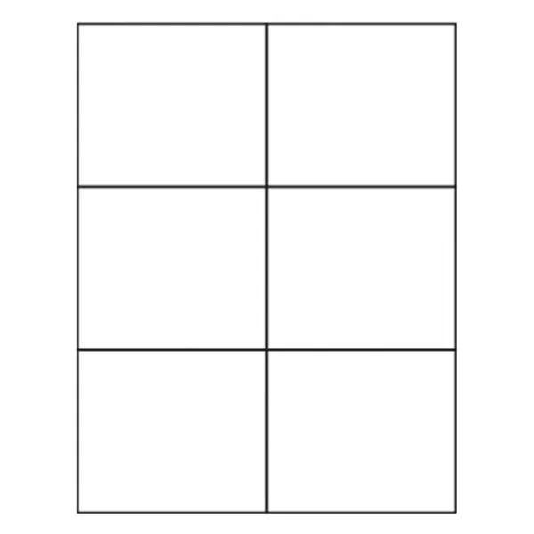 Labels - Laser Sheets with Removable Adhesive White LS-6A/REM 4-1/4INx3-2/3IN 6/SHEET 3000/BX