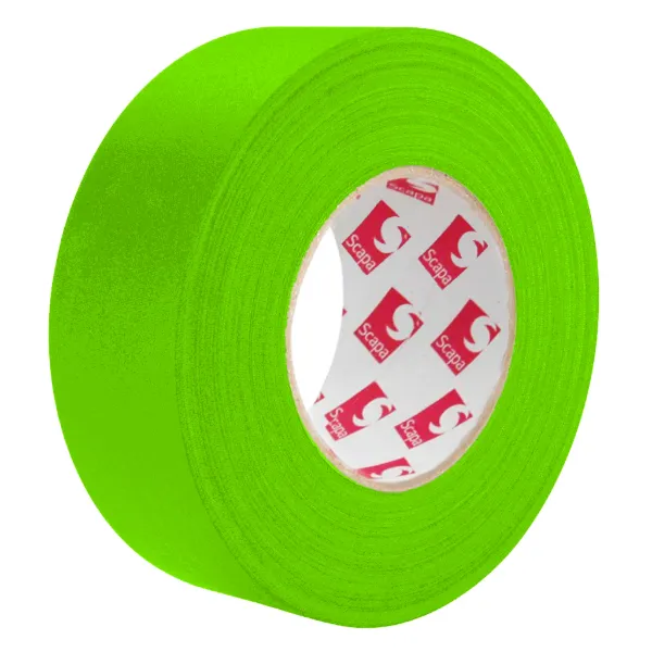 Cloth Tape - Gaffers Neon Green 125 12MMx55M 11MIL 12/CS