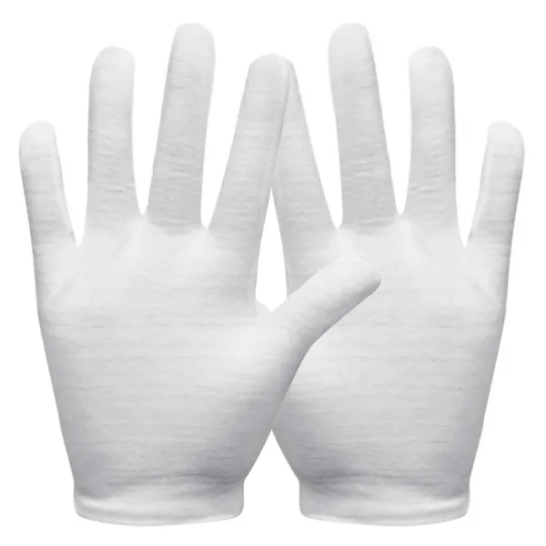 Gloves - Cotton Slip On Inspectors White 09I-3168M/C Mens 12PR/PK