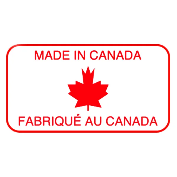 Labels - "Made In Canada/Fabriqué Au Canada" Red/White RW214 1-5/8IN x 7/8IN 1000/RL