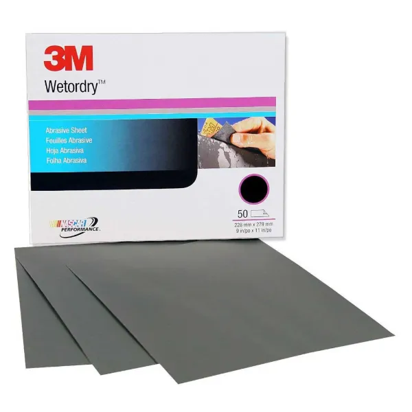 Sanding Sheet Black Wetordry™ 9INx11IN 1500GRIT 50 SHEETS/SLV 5/CS