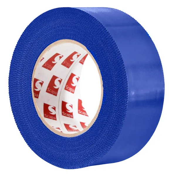 Polyethylene Tape - Serrated Pinked Edges Blue 136 144MMx55M 9MIL 8/CS