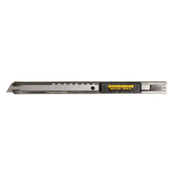 Utility Knife - Standard Duty Stainless Steel Auto-Lock SVR-2 9mm 6/BX