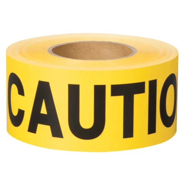 Barricade Tape - "Caution" Black/Yellow 4297 3IN x 1000FT 6/CS