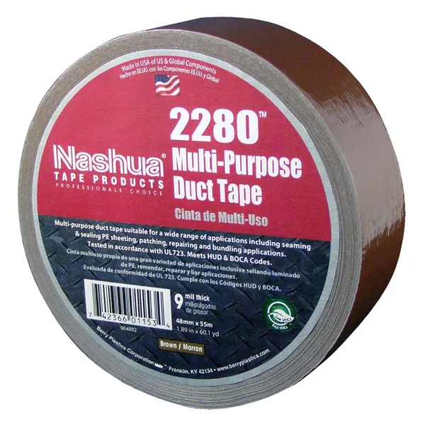 Cloth Duct Tape - Polyethylene Coated Brown 2280 24MMx55M 9MIL 48/CS