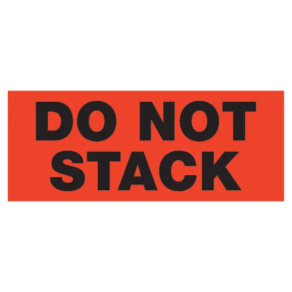 Labels - "Do Not Stack" Black/Neon Red P-18 2IN x 5IN 500/RL