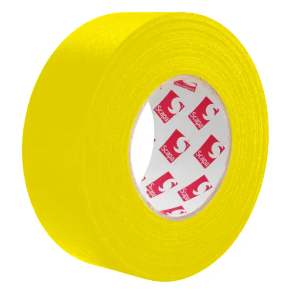 Cloth Tape - Gaffers Yellow 125 12MMx55M 11MIL 12/CS