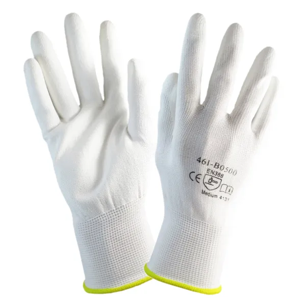Gloves - Polyurethane Palm Coated White 46I-B0500 X-Large 12/PK