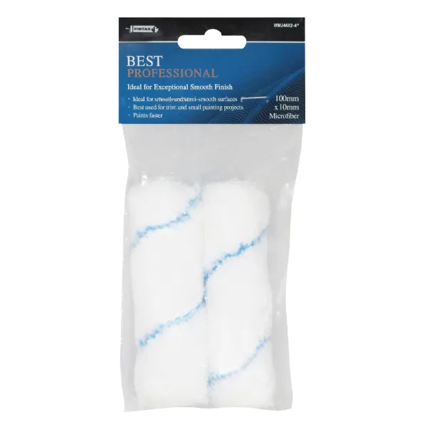 Mini Roller Refill - Microfiber 2-Pack White MJ44X2 100MM 10MM 6/CS
