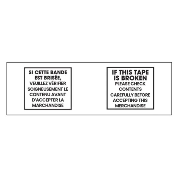 Packaging Tape Printed - "Tamper Proof" Black/White PP4866TP 48MM x 66M 1.2MIL 48/CS