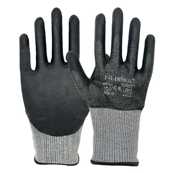 Gloves - Cut Resistant Level A7 HPPE Grey/Black 1850/A7 X-Large - Size 10 1/PR 12/PKG