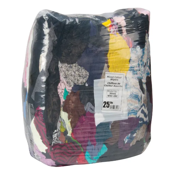 Wiping Rags - Mixed Cotton Assorted Colours WXC-25C 25LB Bale