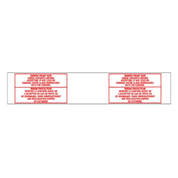 Packaging Tape Printed - "Tamper Proof Tape" Red/White PP4866TP 48MM x 66M 1.2MIL 36/CS