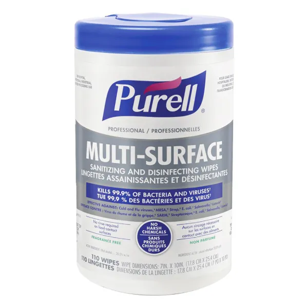 Wipes - Multi-Surface Sanitizing and Disinfecting 9345-06-CAN00 110 WIPES 6/CS