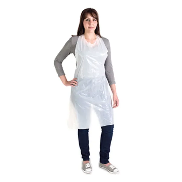 Apron - Polyethylene Disposable White 26I-POLY-100 35INx45IN 100/BX
