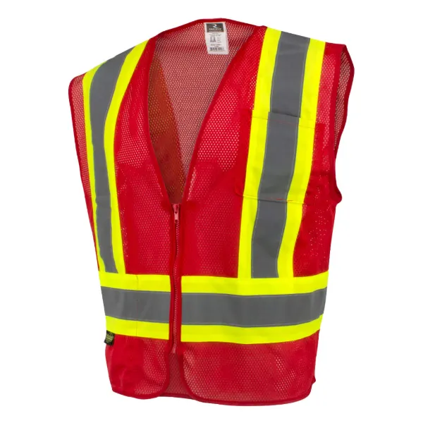 Safety Vest - Type O Class 1 Off Road with Zipper Red SV22-1 Medium 1/EA