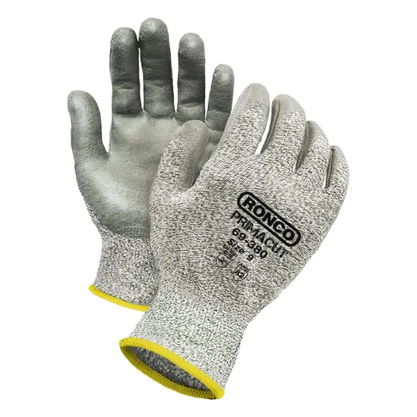 Gloves - Cut Resistant HPPE PrimaCut™ PU Palm Coated Grey 69-380-07 Small 6PR/PK 48/CS