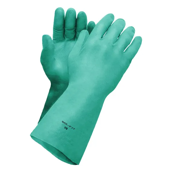 Gloves - Nitrile Reusable Unlined Green Sol-Fit™ 13IN 11MIL 29-913-08 Medium 12/PK 144/CS