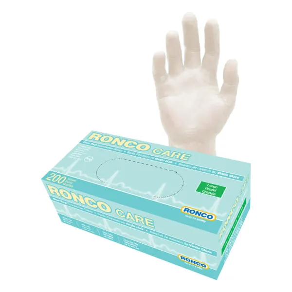 Gloves - Vinyl Disposable Examination Powder Free Clear Care™ 3MIL 230 Large 200/BX 10/CS