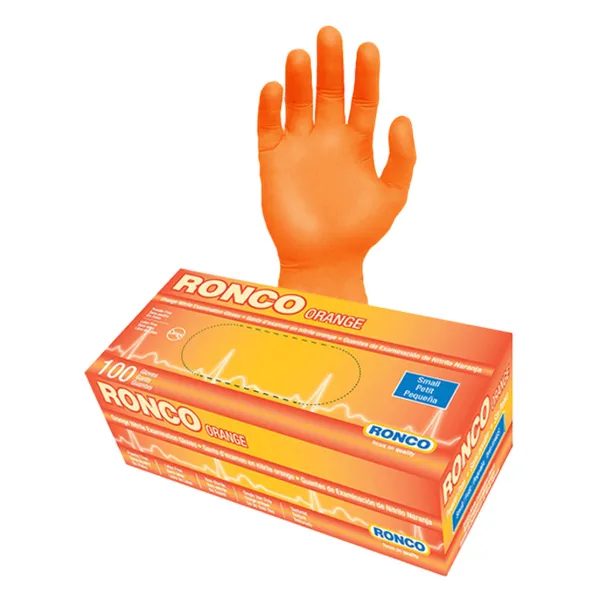 Gloves - Nitrile Examination Powder Free Orange 948 4.5MIL Medium 100/BX 10/CS