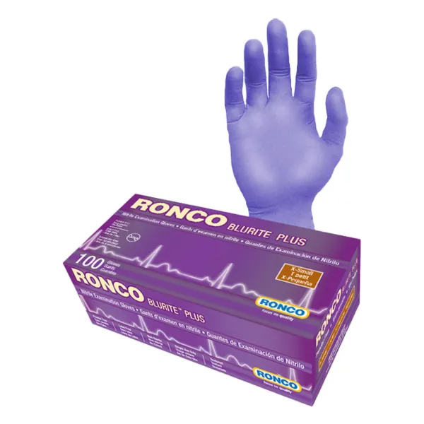 Gloves - Nitrile Examination Powder Free Dark Blue BluRite™ Plus 4MIL 966 Small 100/BX 10/CS