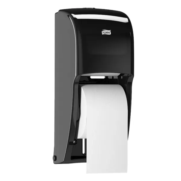 Toilet Paper Dispenser - Twin Black 555628 6.3IN x 14.2IN 1/BX
