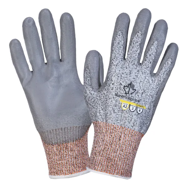 Gloves - Cut Resistant Polyurethane Coated Grey TenActiv™ Size 9