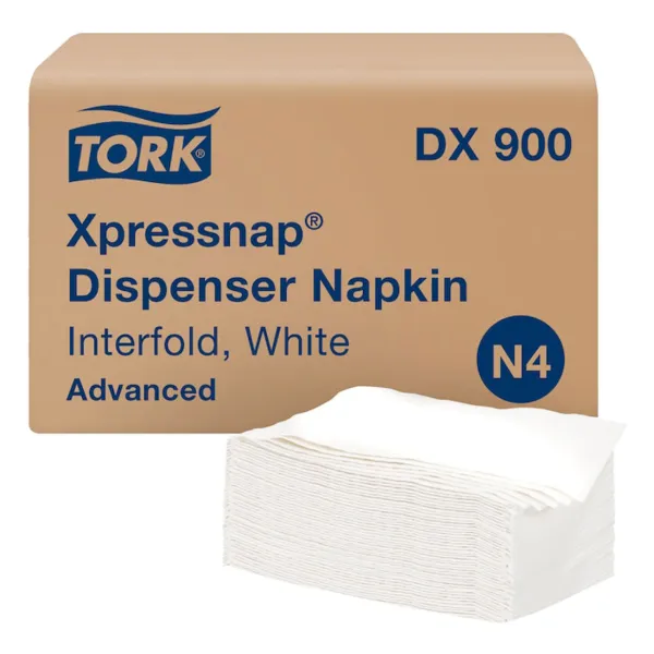 Paper Towel - 1-Ply Interfold Xpressnap® Napkin White DX900 4.25IN x 6.5IN 500 SHEETS/PK 12/CS