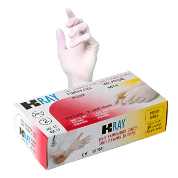 Gloves - Vinyl Disposable Medical Grade Examination Clear 46I-525PF X-Large 100/BX 10/CS