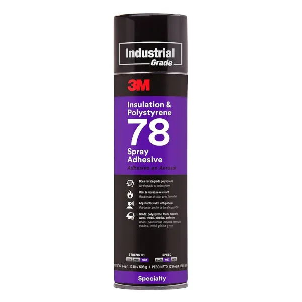 Spray Adhesive - Polystryene Foam Insulation Clear 78 24OZ CAN 12/CS