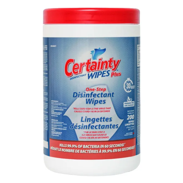 Wipes - Disinfectant Certainty Plus 96200 6.7IN x 6.7IN 200 WIPES 6/CS