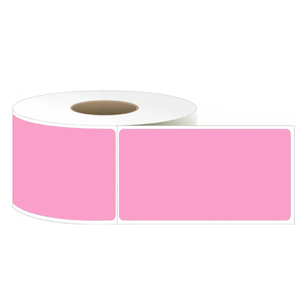 Labels - Thermal Transfer Diecut Pink TTL-C 4INx8IN 3IN Core 500/RL